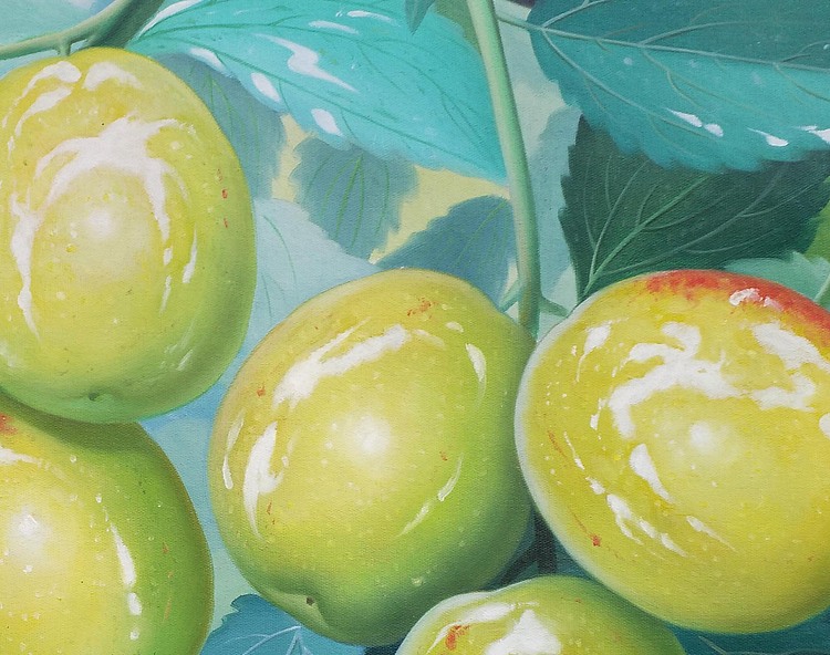 黄紫兰 油画杏子