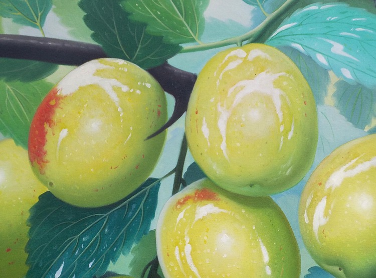 黄紫兰 油画杏子