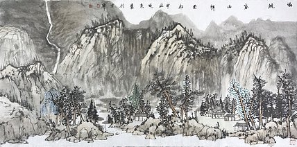 民族大学艺术系讲师 王晓东 山水