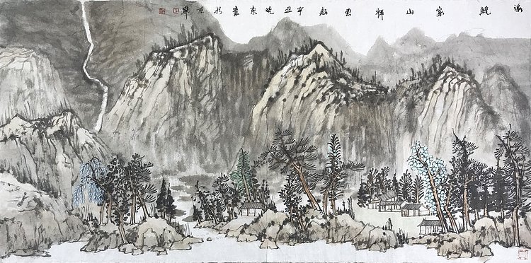 民族大学艺术系讲师 王晓东 山水