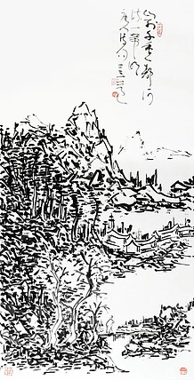 中国美术家协会会员 初中海 山水