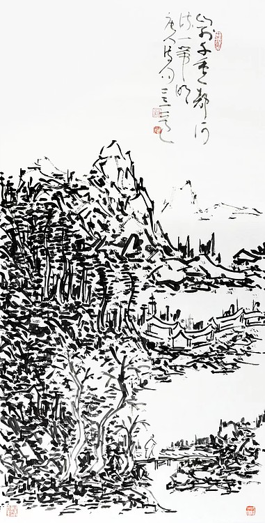 中国美术家协会会员 初中海 山水