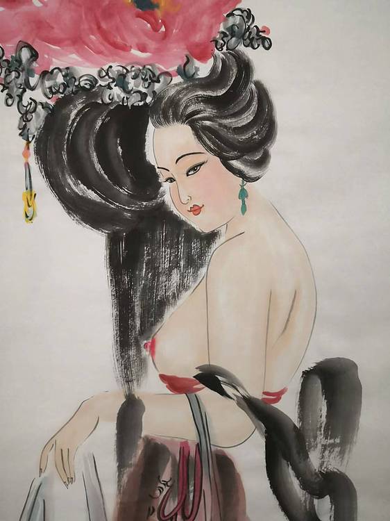 粟承志 贵妃出浴图