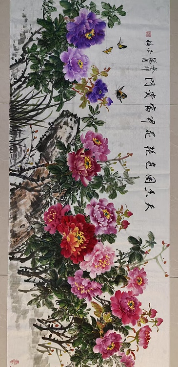 职业书画家 白雪 花开富贵