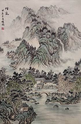 周植筠 烟岚