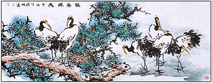 高晓林 （5029）国家一级美术师，江苏省美协会员《福寿绵长》