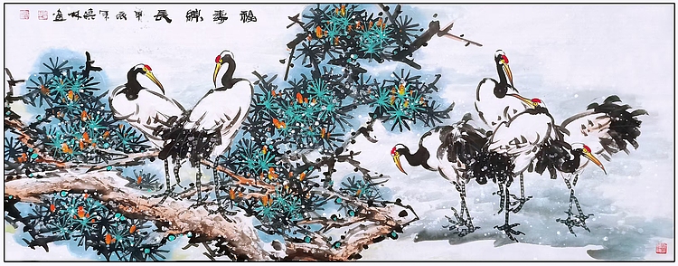 高晓林 （5029）国家一级美术师，江苏省美协会员《福寿绵长》