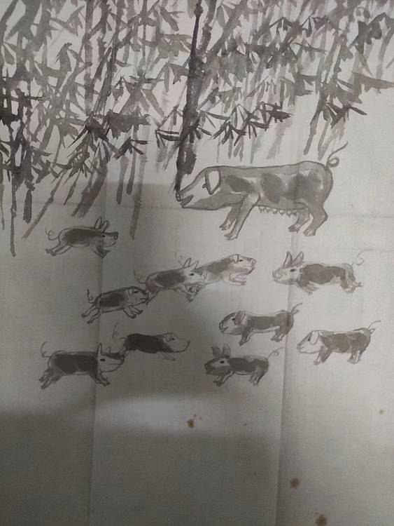 笔翰 笔翰竹林猪群