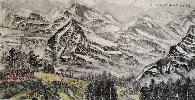 范立志 雪山银装美如画