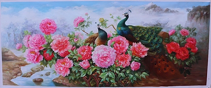 胡冰 纯手绘精品油画80✘200CM