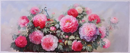胡冰 纯手绘精品油画80✘200CM