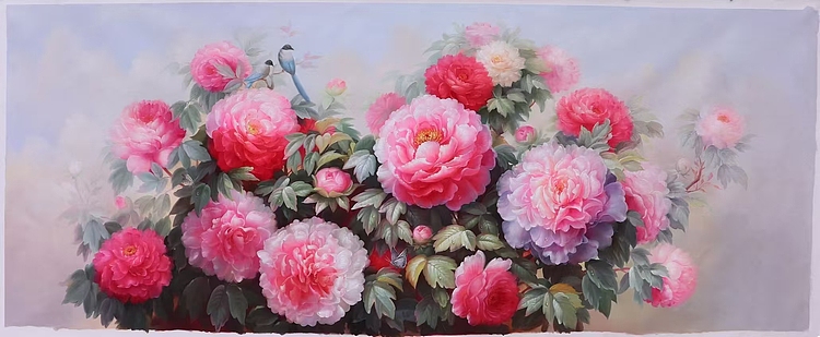 胡冰 纯手绘精品油画80✘200CM