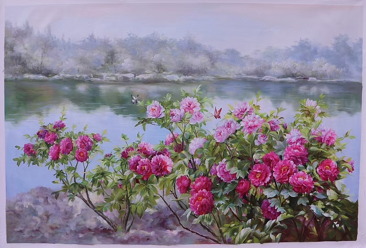 胡冰 纯手绘精品油画80✘120CM