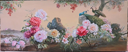 胡冰 纯手绘精品油画80✘200CM
