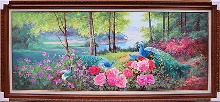 胡冰 纯手绘精品油画80✘200CM