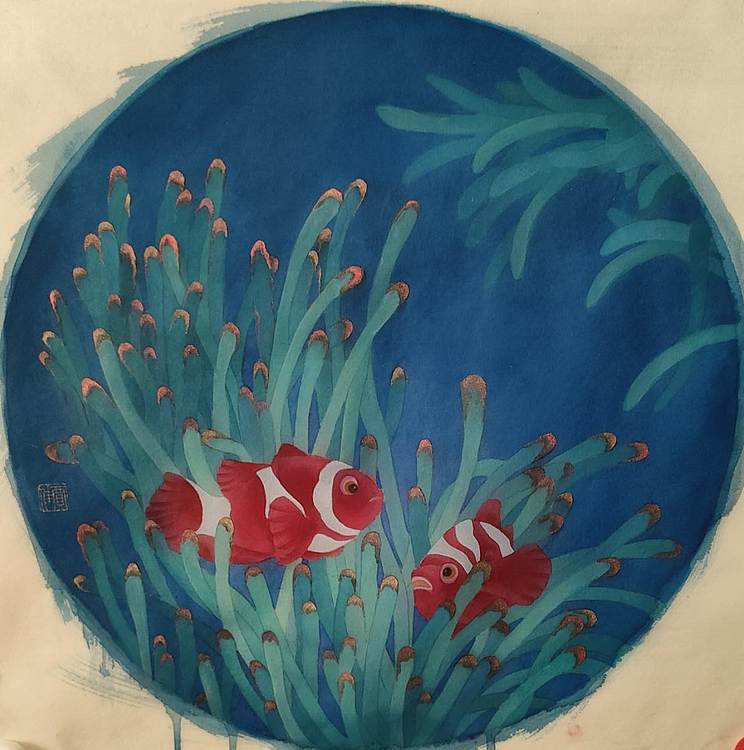 永遇乐 工笔 重彩 绢