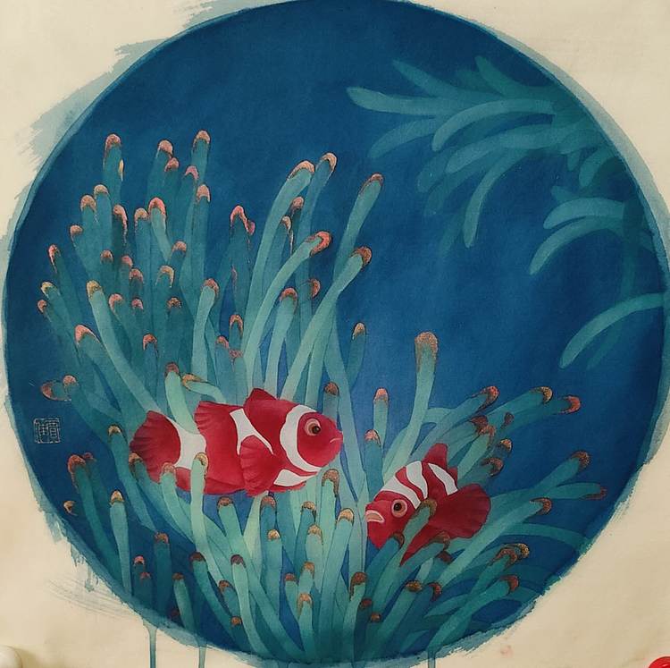 永遇乐 工笔 重彩 绢