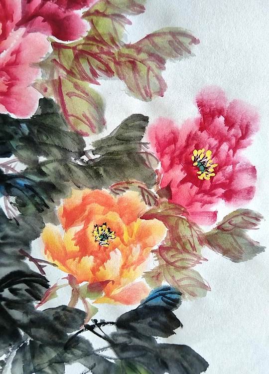 当代著名书画家 醉墨 朱毅江国画《春韵图》85*33㎝