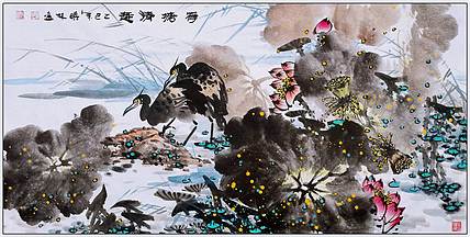 高晓林 （5.56）国家一级美术师江苏省美协会员，荷韵生香