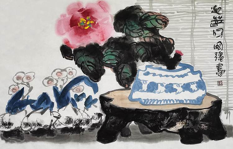 中国美术家协会会员 ，王国强 《迎春图》