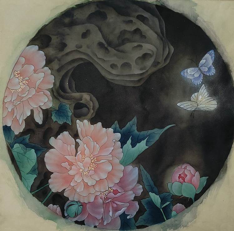 永遇乐 工笔花鸟 绢本