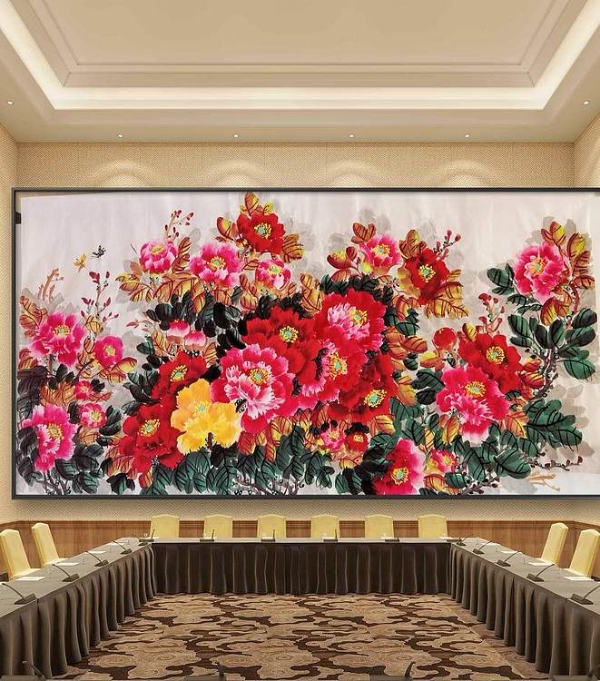 职业书画家 孟红 《花开富贵盛世图》