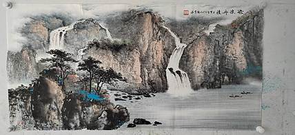 李华 飞泉舟渡