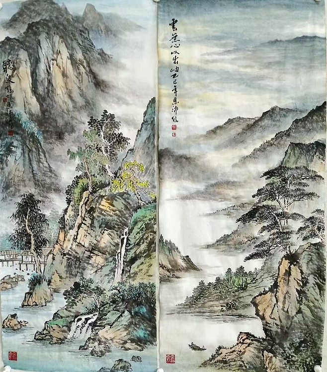 职业书画家 于恩沛 山水两幅
