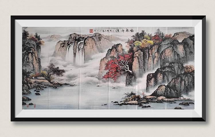 李华 国家一级美术师   飞泉舟渡