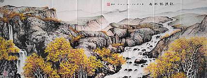 李华 临溪听秋图