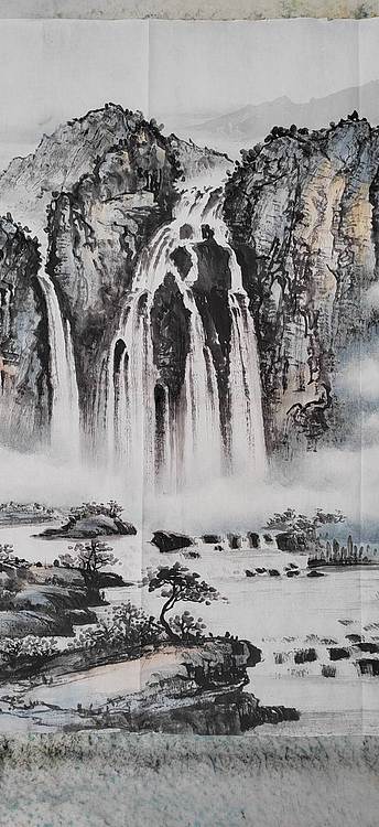 李华 国家一级美术师   高山流水