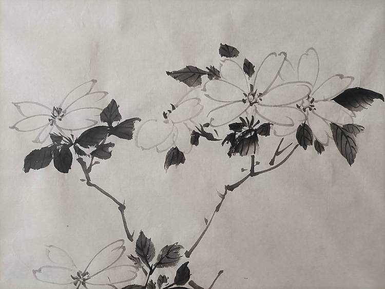 青年书画家 七汐 栀子花开