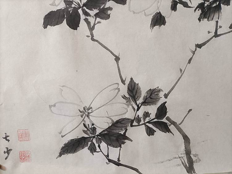 青年书画家 七汐 栀子花开