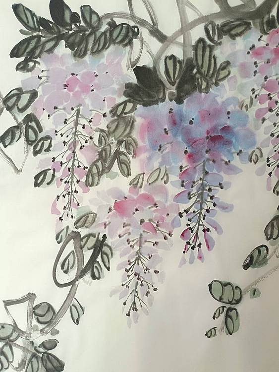湖北美院国画系 教师，青年潜力   张廷青《醉春风》