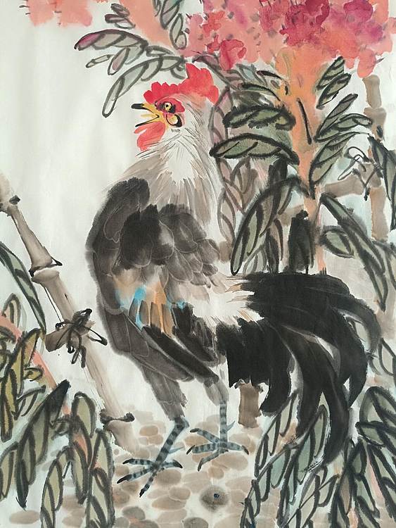 湖北美院国画系 教师，青年潜力 张廷青 《大吉大利》