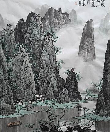 骆裕 雨后漓江翠欲滴