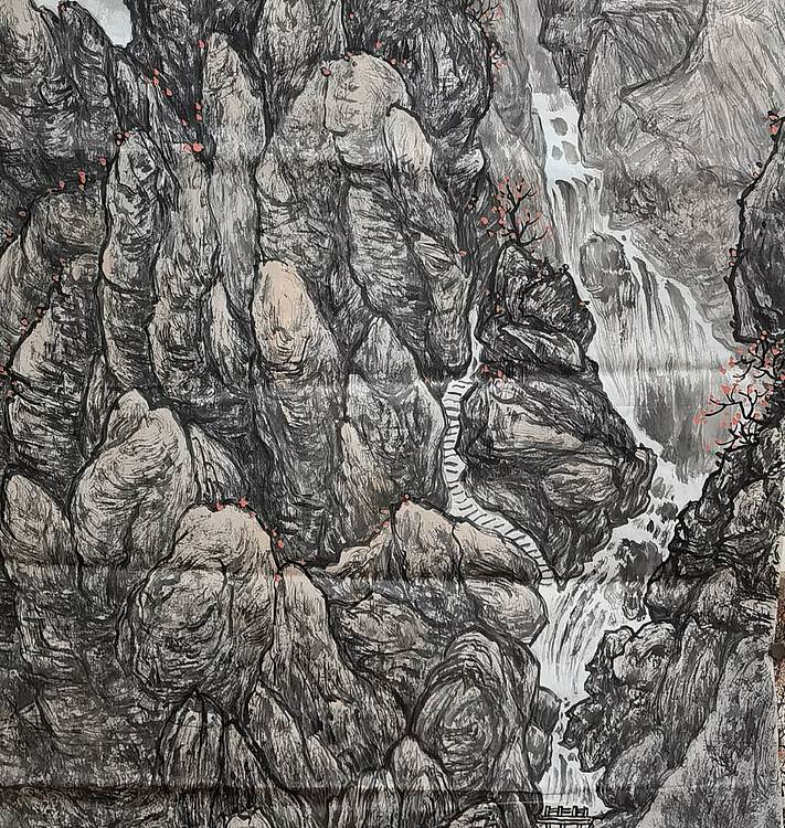 骆裕 溪山鸣泉