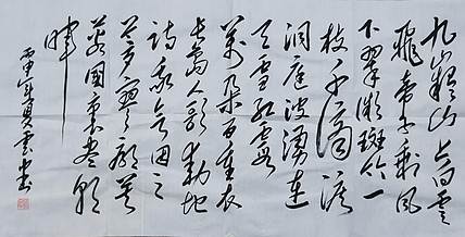 赵云中 九凝山，毛体书法