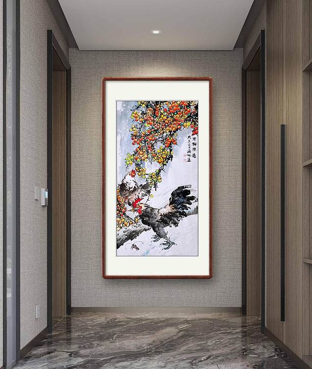 高晓林 （5111）国家一级美术师，江苏省美协会员。四尺《吉祥顺意》