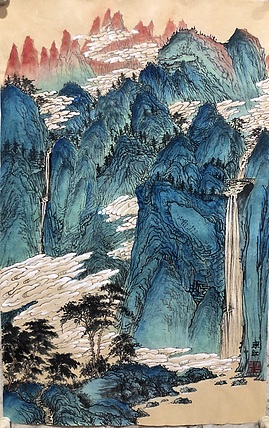郑东红 无题山水画