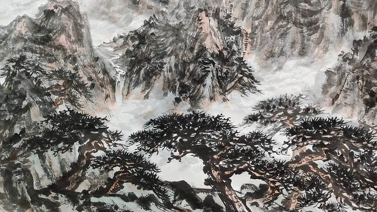 中国青年美术家协会会员 李延生 泰山旭日升