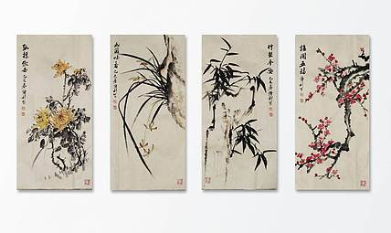 职业书画家 予之 四君子