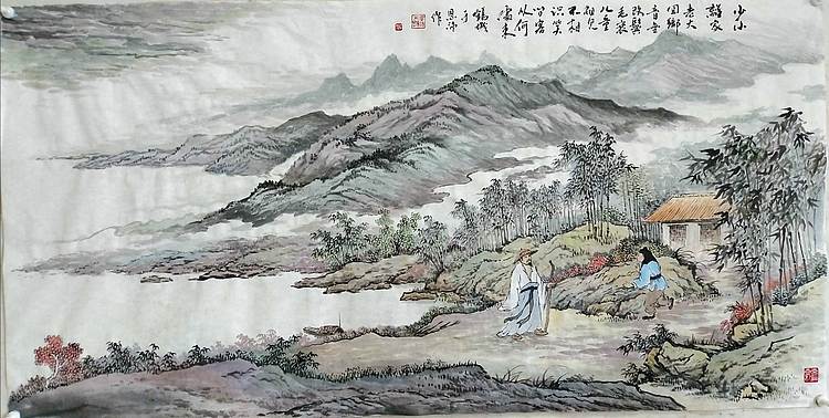 职业书画家 于恩沛 唐人诗意少小离家老大回