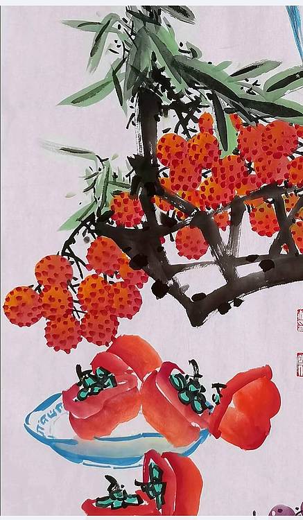 高晓林 （5132）江苏省美协会员，国家一级美术师《硕果生香》
