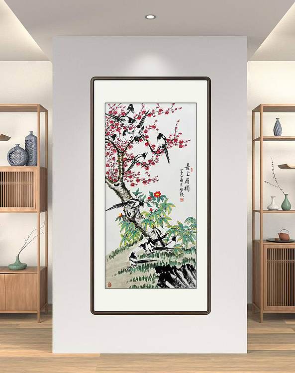 职业书画家 孟红 《喜上眉梢》