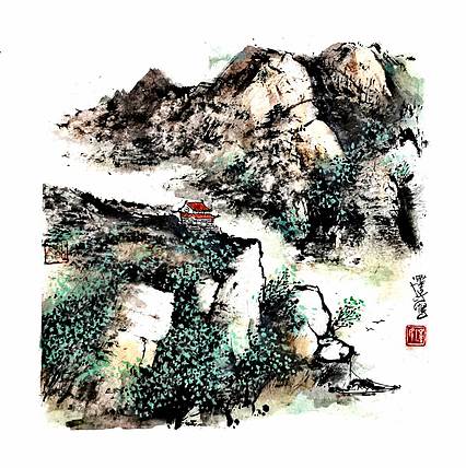 中国美术家协会会员 黄泽民 彩墨山水