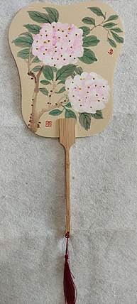 砚沐 扇子绣球花大吉大利