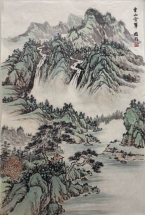 周植筠 云山含翠