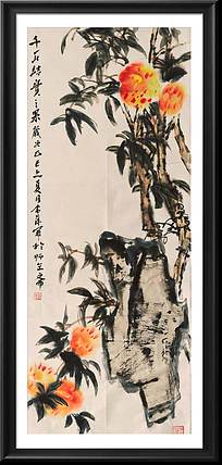 兰花 寿桃