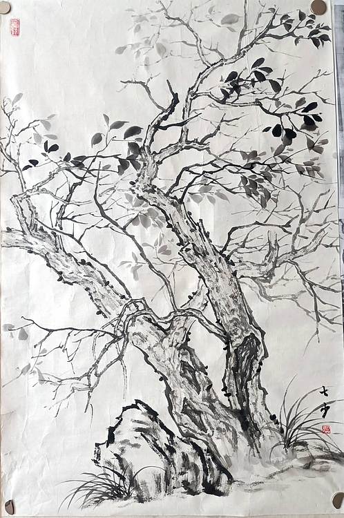 青年书画家 七汐 山水小品4尺3开